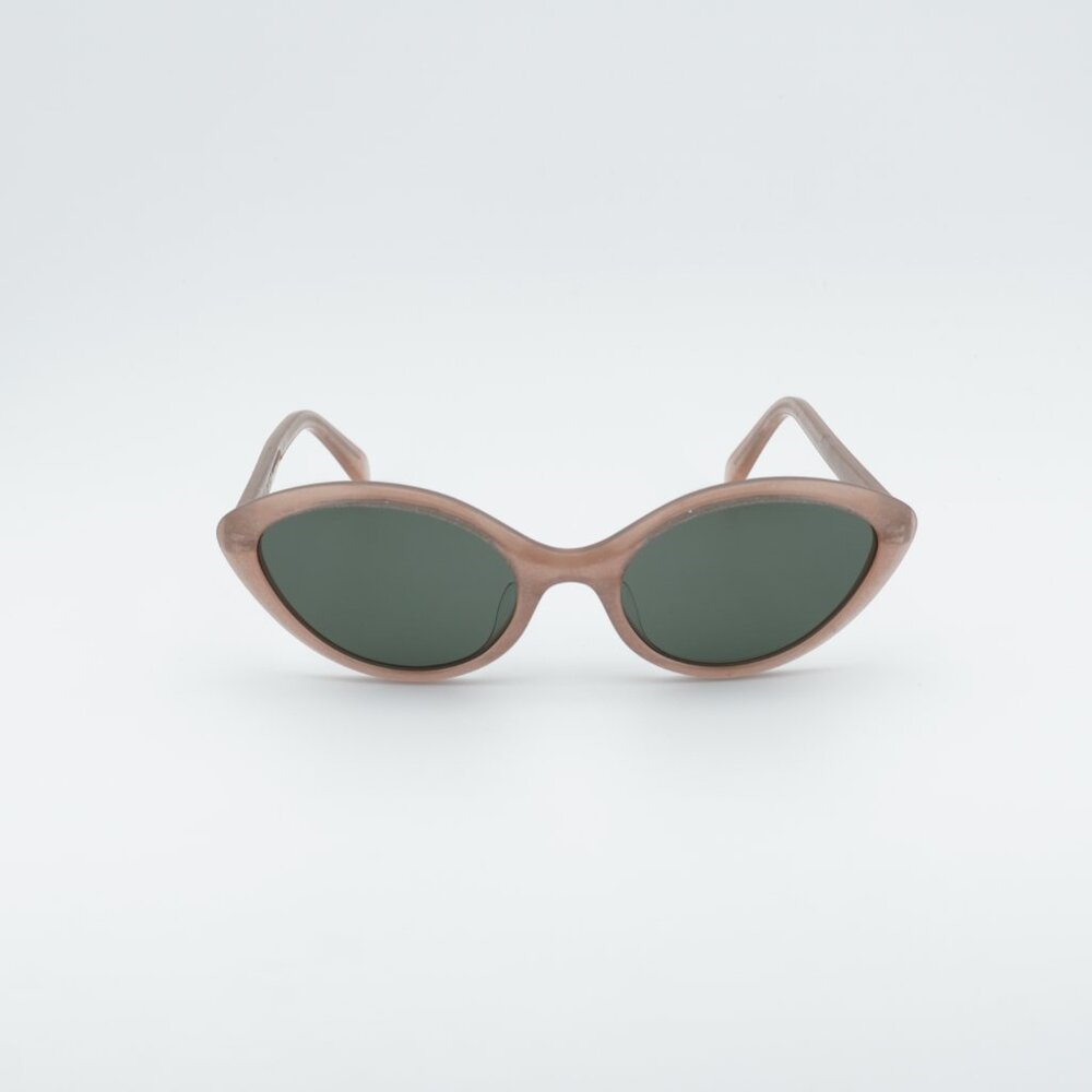 Celine CL40264U 74N Sunglasses Pink Glitter Cat Eye Frame, Green Lenses - Picture 3 of 10